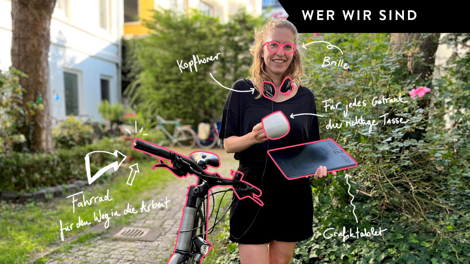 Mitarbeiterin Fahrrad